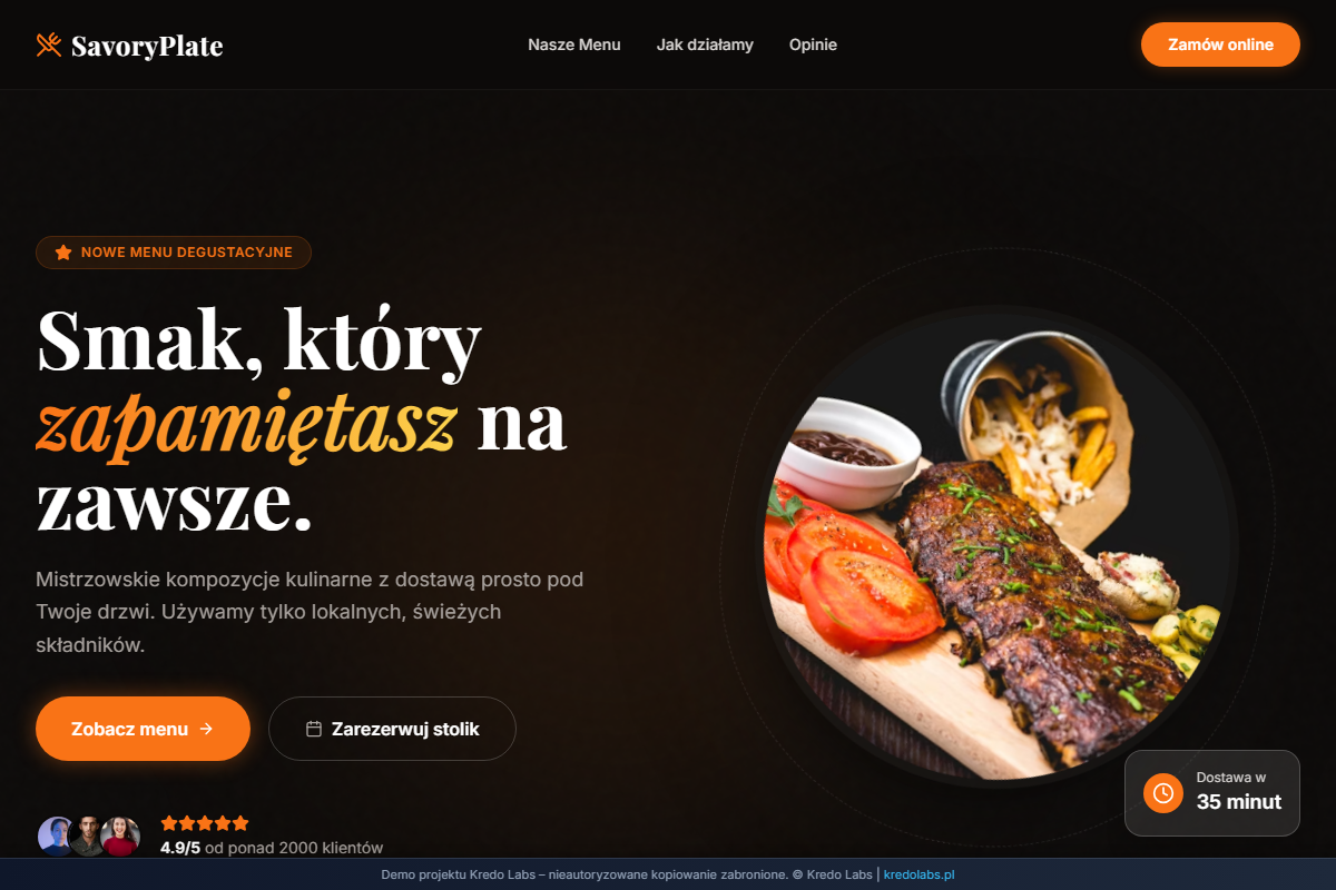 Savory Plate Landing