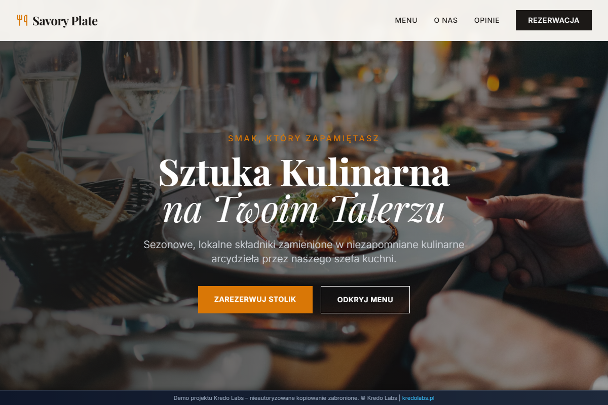 Savory Plate Szablon