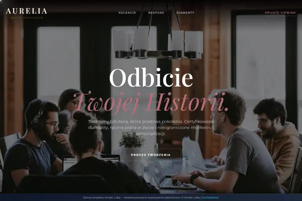 Aurum Atelier — koncepcja strony dla marek premium