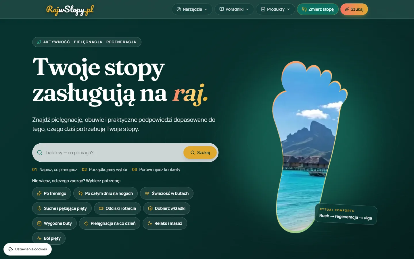 Raj w Stopy — realizacja Kredo Labs (rajwstopy.pl)